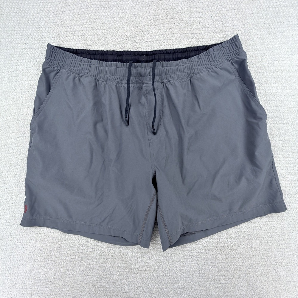 Rhone Mako Shorts Mens XXL Gray 7" Lined Athletic Running Gym Training
